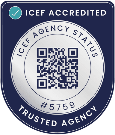 ICEF certified partner badge